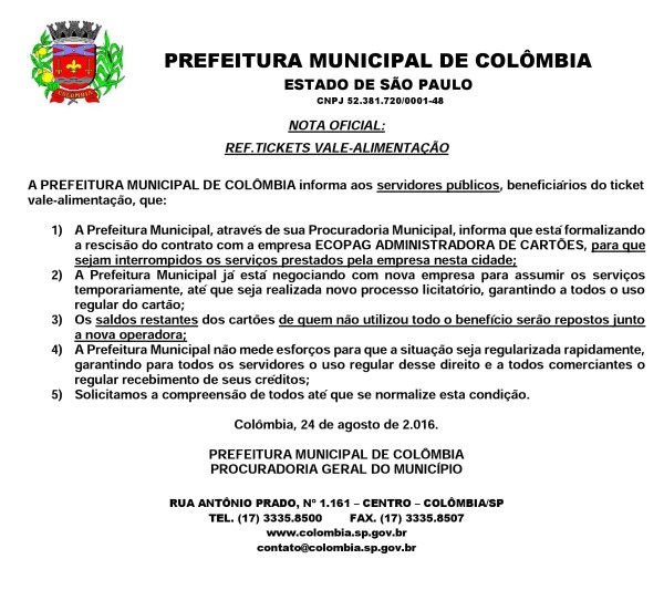 COMUNICADO - VALE