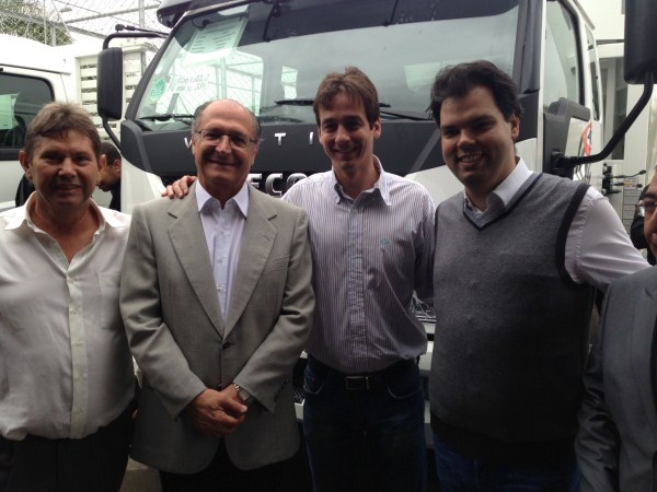 Prefeito Endrigo Bertin e o governador Geraldo Alckmin